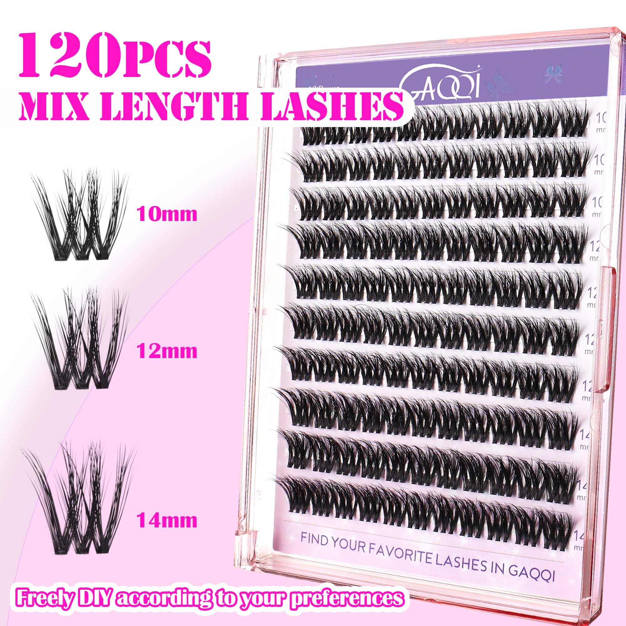 GAQQI lash clusters wide band enables easy application for beginners