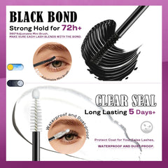 GAQQI Lash Glue demonstrates 72-hour hold through activities like workouts or events