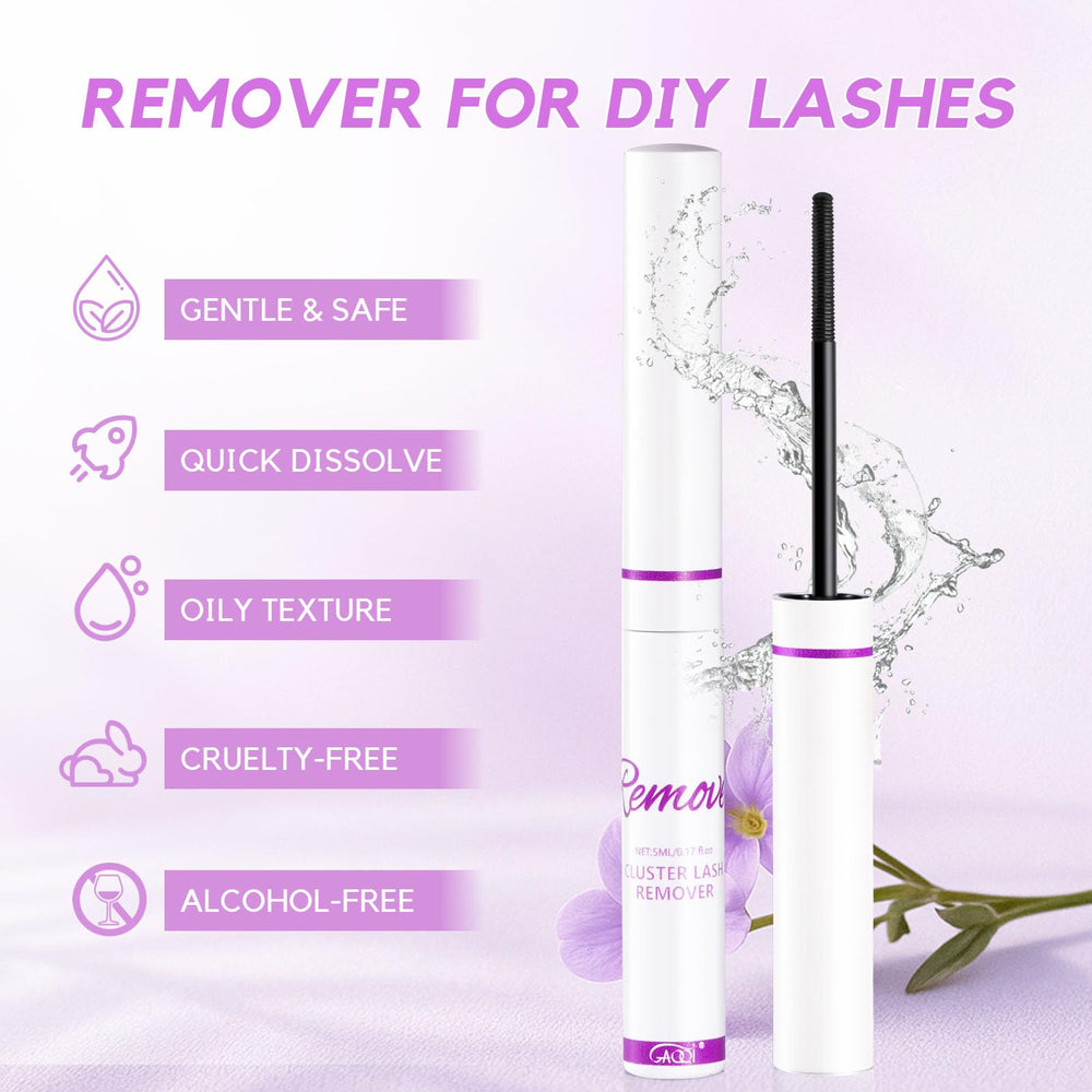 GAQQI Lash Glue Remover brush enables precise application along the lash line.