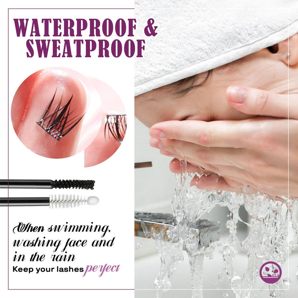 GAQQI Lash Glue waterproof formula stays flexible and resists flaking all day