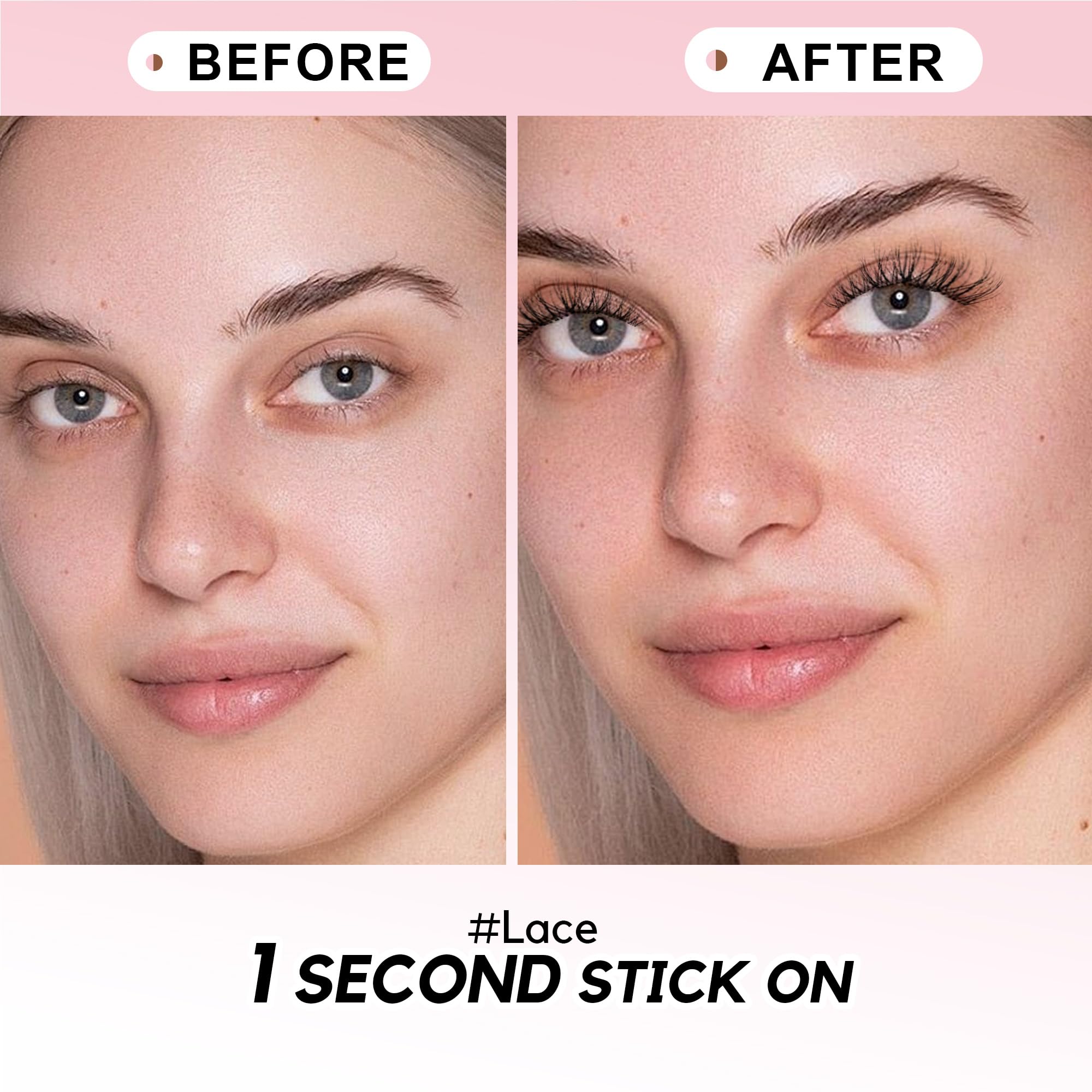 GAQQI Self-Adhesive lash clusters with easy one-step application.