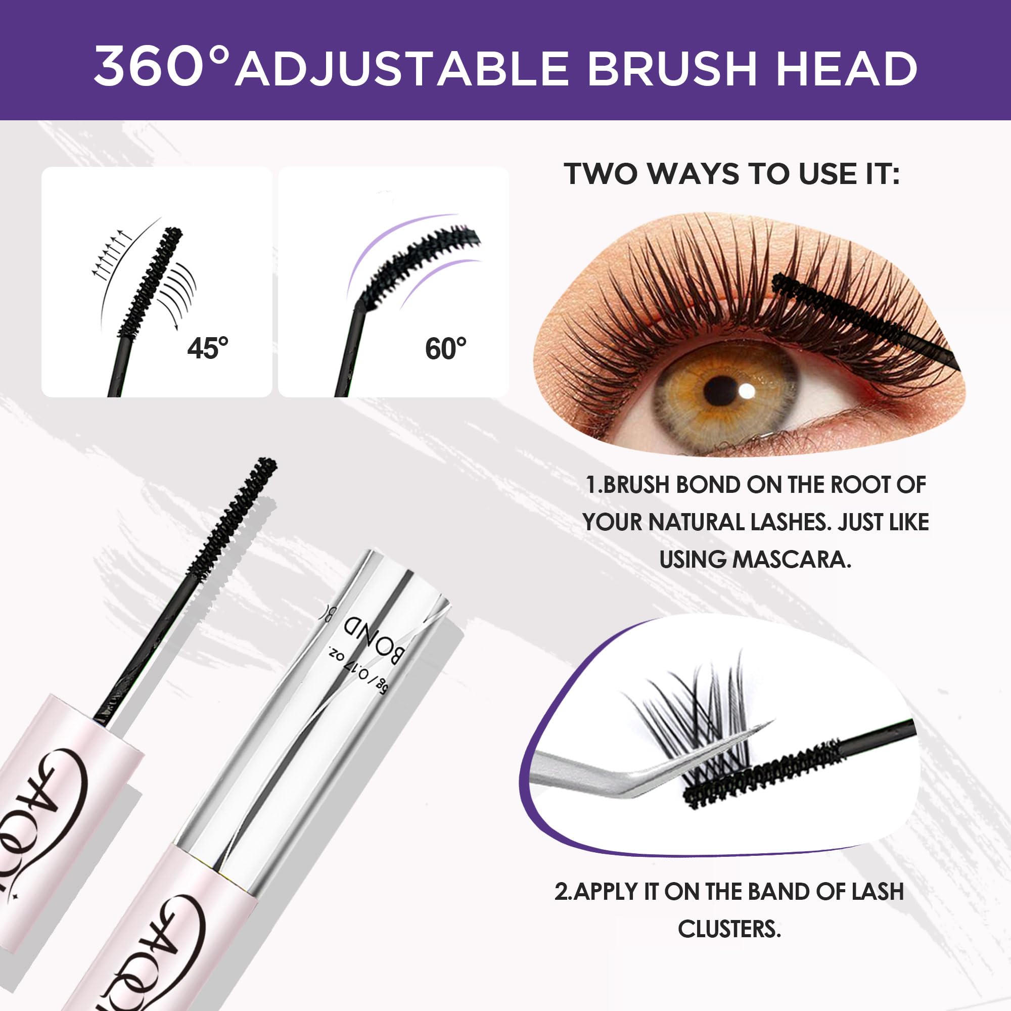 GAQQI Upgraded brush head for smooth, even glue distribution