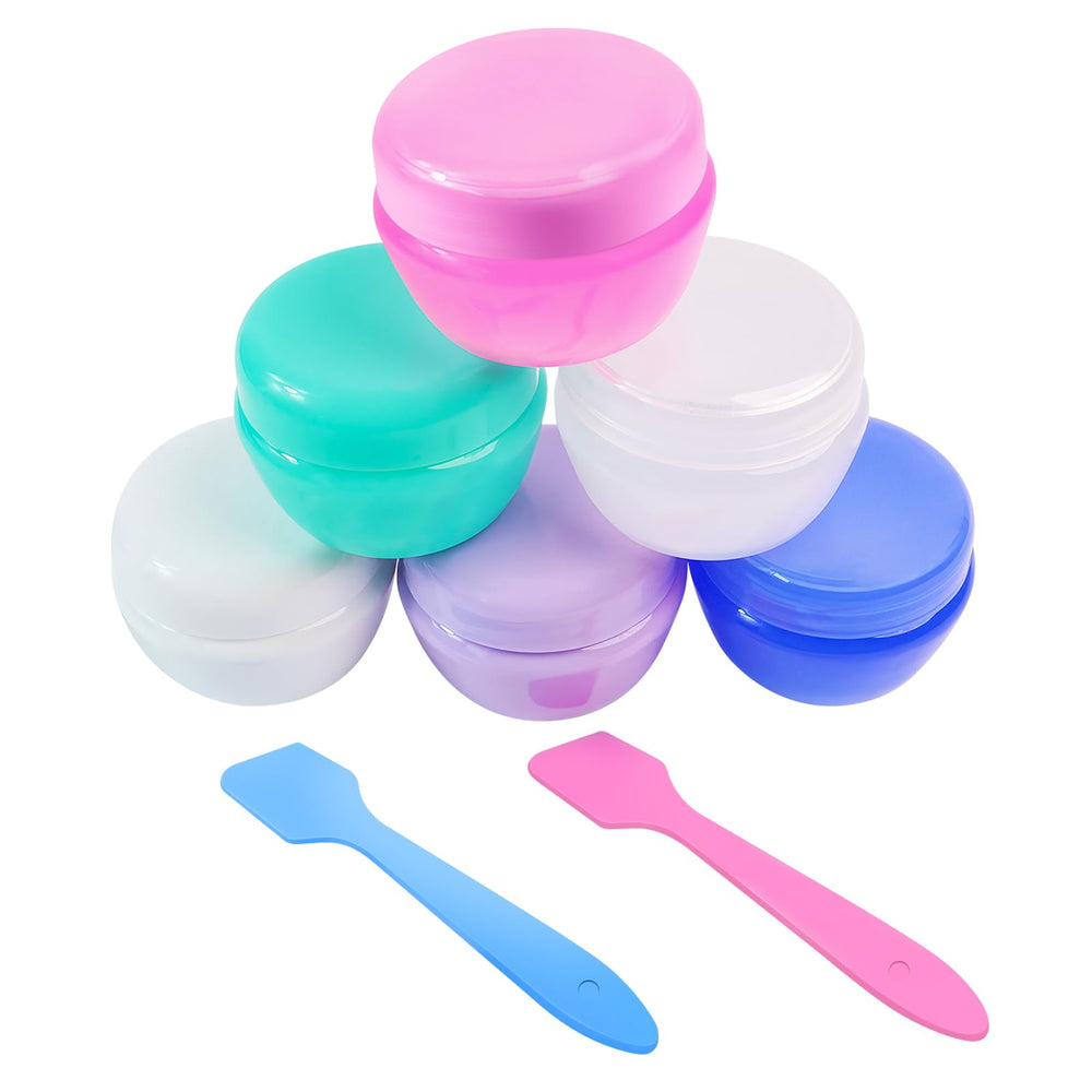 GAQWOK 20ml travel containers in white, leak-proof lids for makeup on the go
