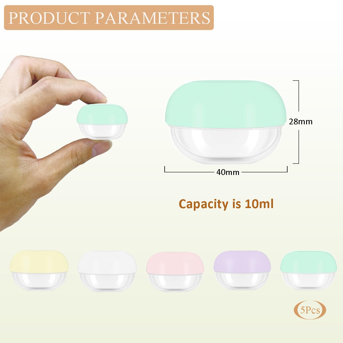 GAQWOK travel cream jar silicone design preserves freshness during journeys