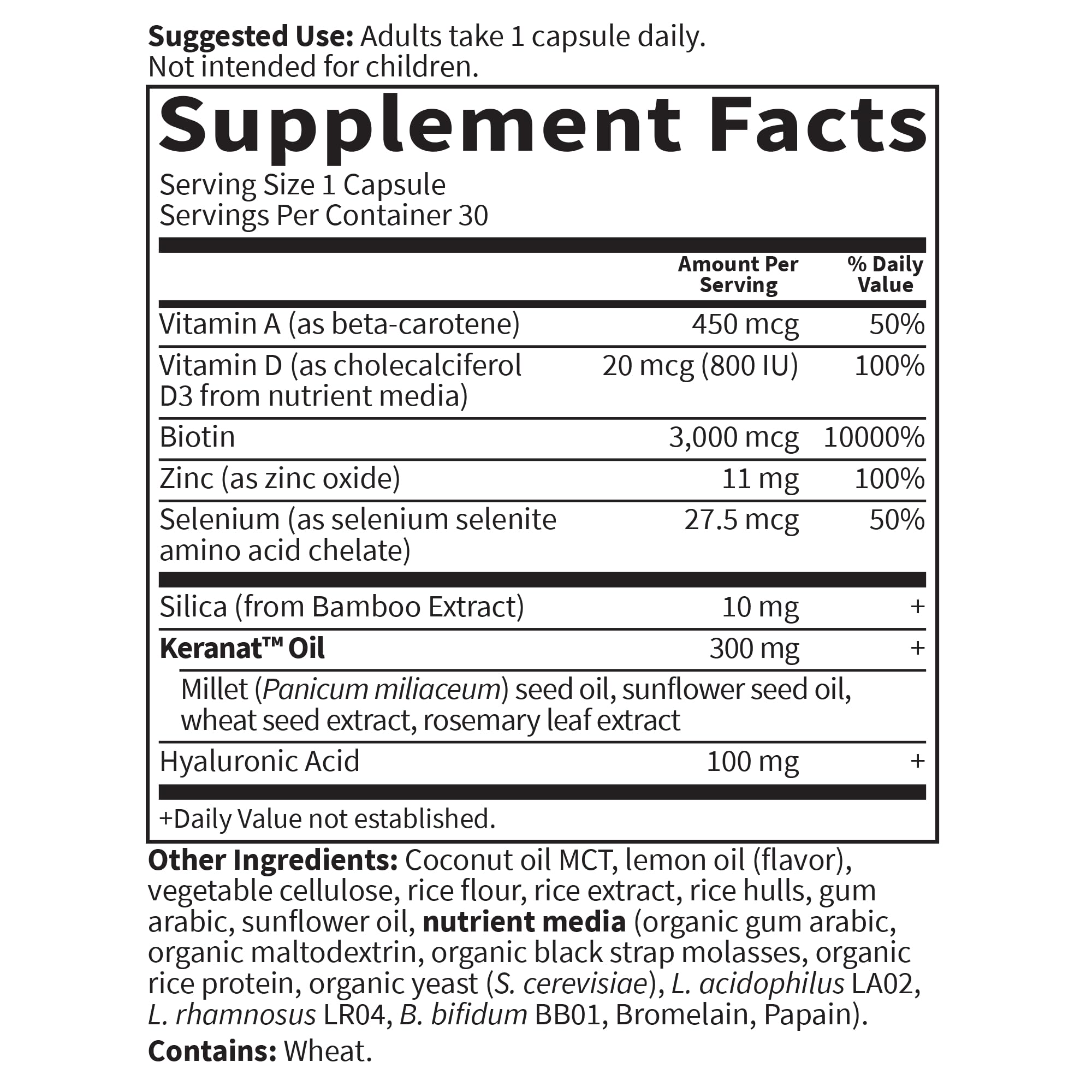 Garden of Life Hair Growth DuoCaps Hyaluronic Acid close-up