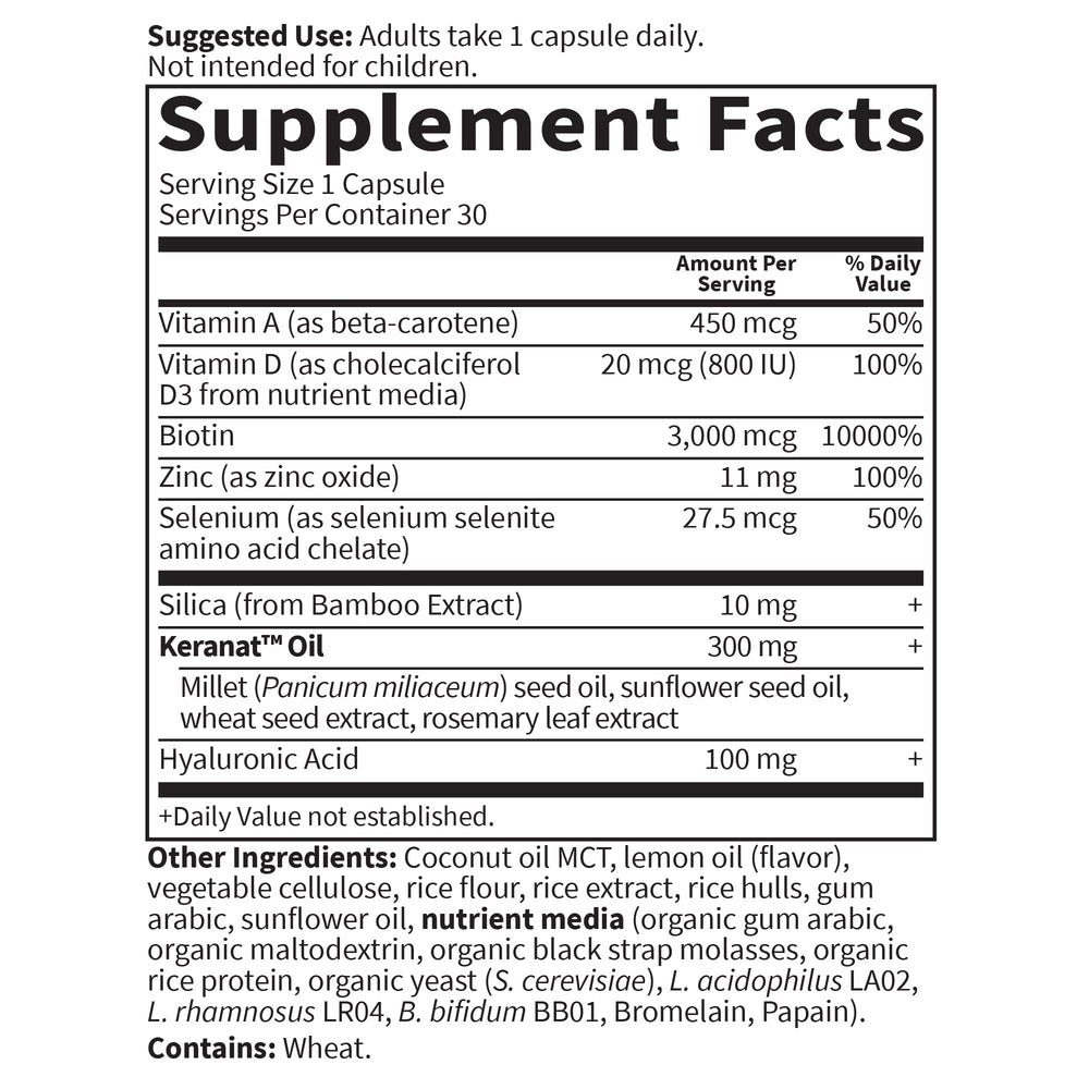 Garden of Life Hair Growth DuoCaps Hyaluronic Acid close-up