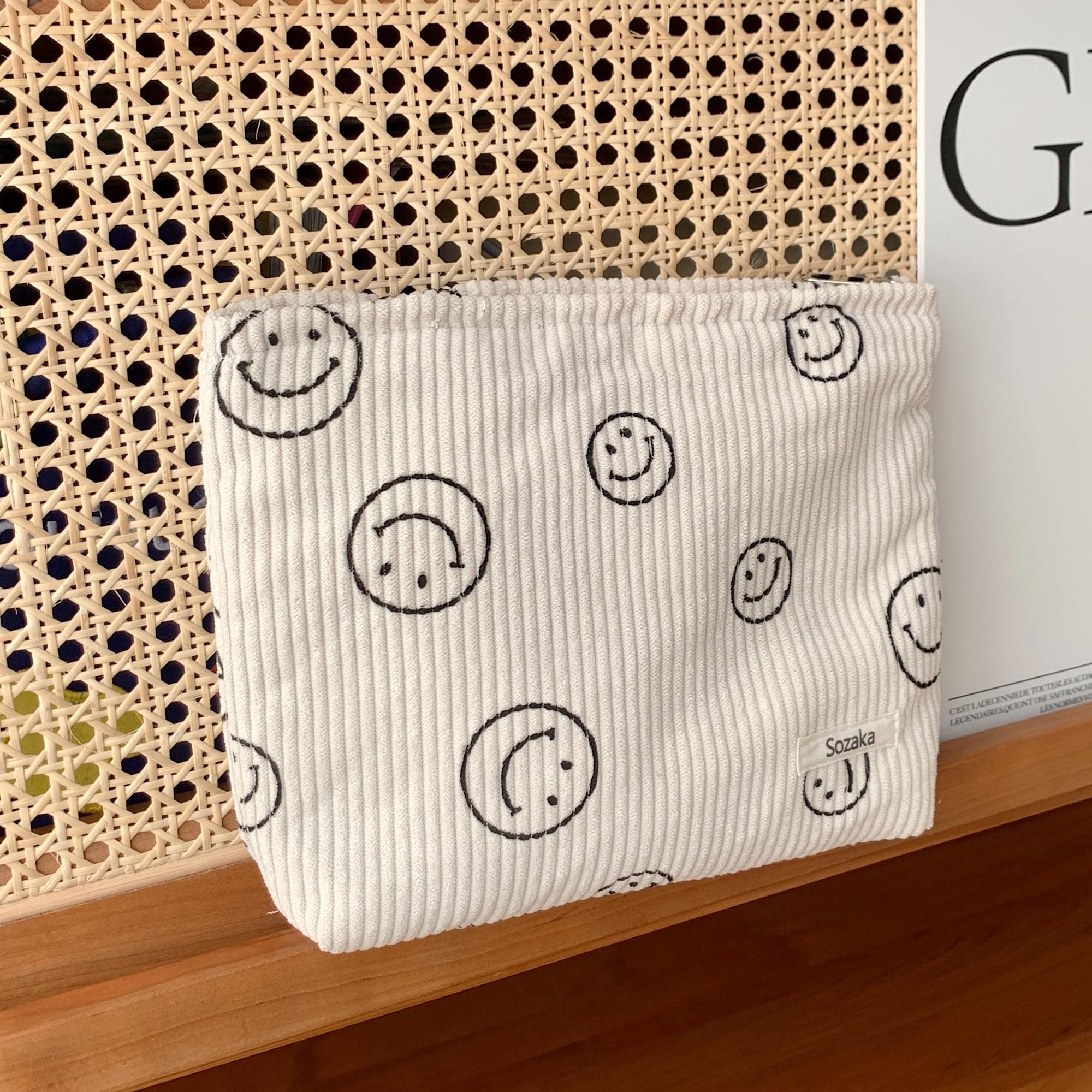 Compact 25 cm by 18 cm pouch that fits in purses and totes.