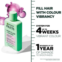 Garnier Fructis Hair Filler Ceramide conditioner creamy texture close-up for smoothness