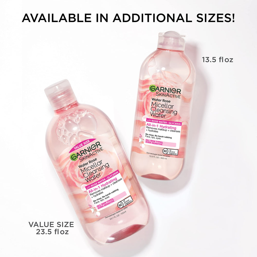 Paquete de 2 unidades de Garnier Agua Micelar Rosa de 400 ml.