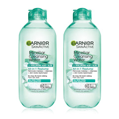 Garnier Agua Micelar con ácido hialurónico, botella de 400 ml desmaquilla e hidrata