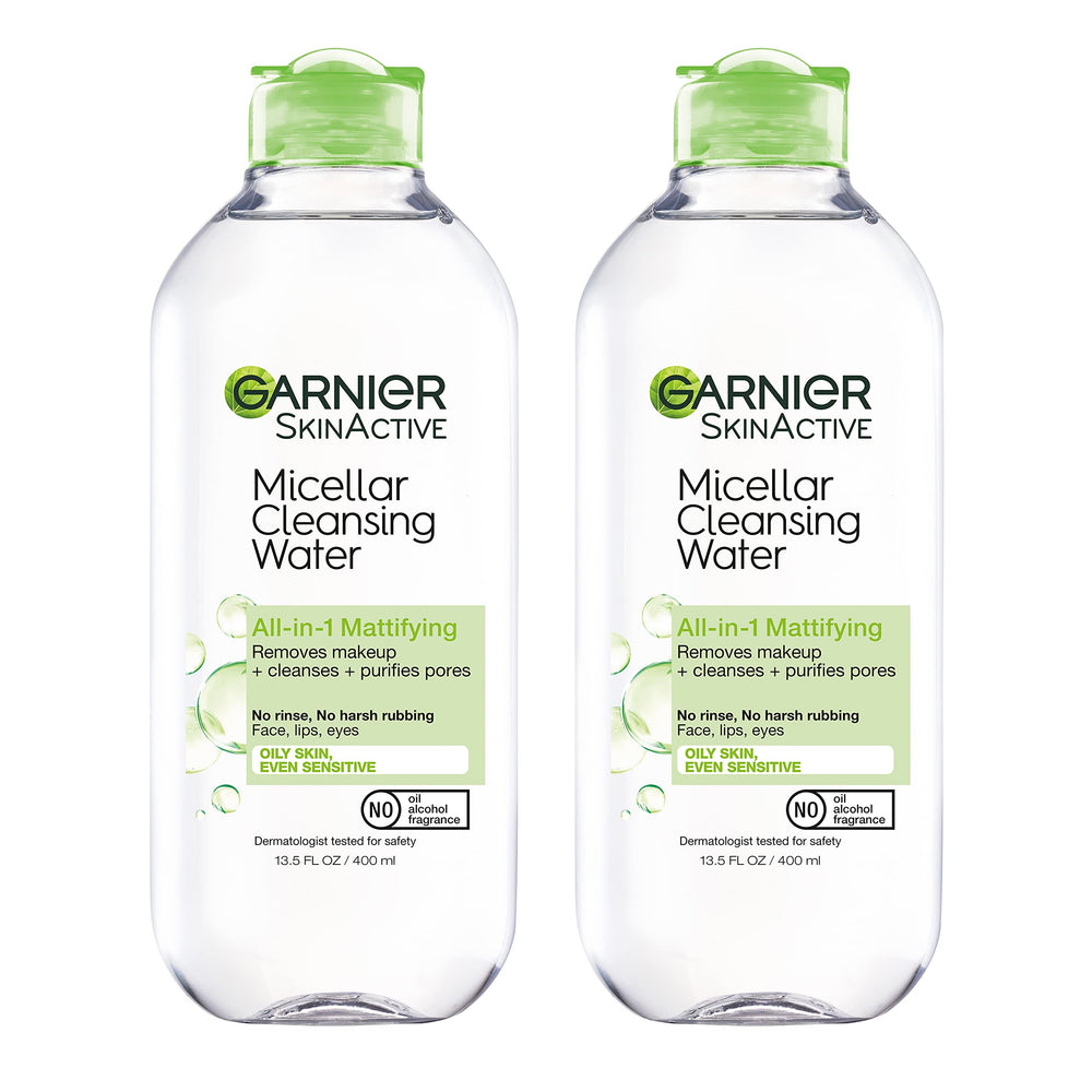 Garnier Agua Micelar para Piel Grasa: envase para limpieza suave y eficaz.