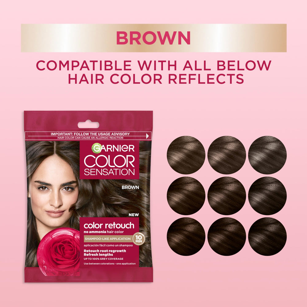 Garnier Color Retouch delivers up to 100% grey coverage for natural roots.
