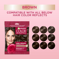 Garnier Color Retouch delivers up to 100% grey coverage for natural roots.