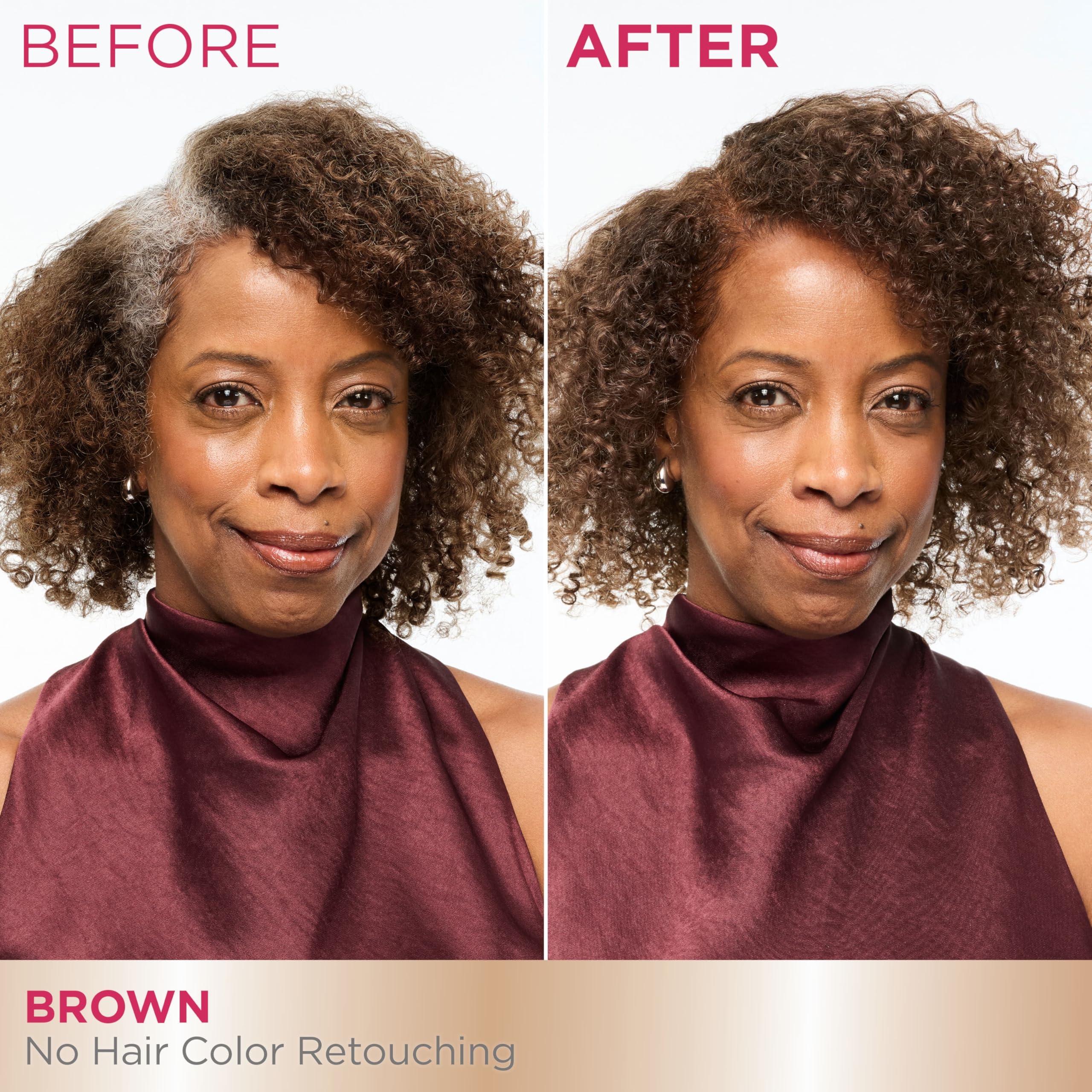 Garnier Color Retouch four-week color results with demi-permanent finish.