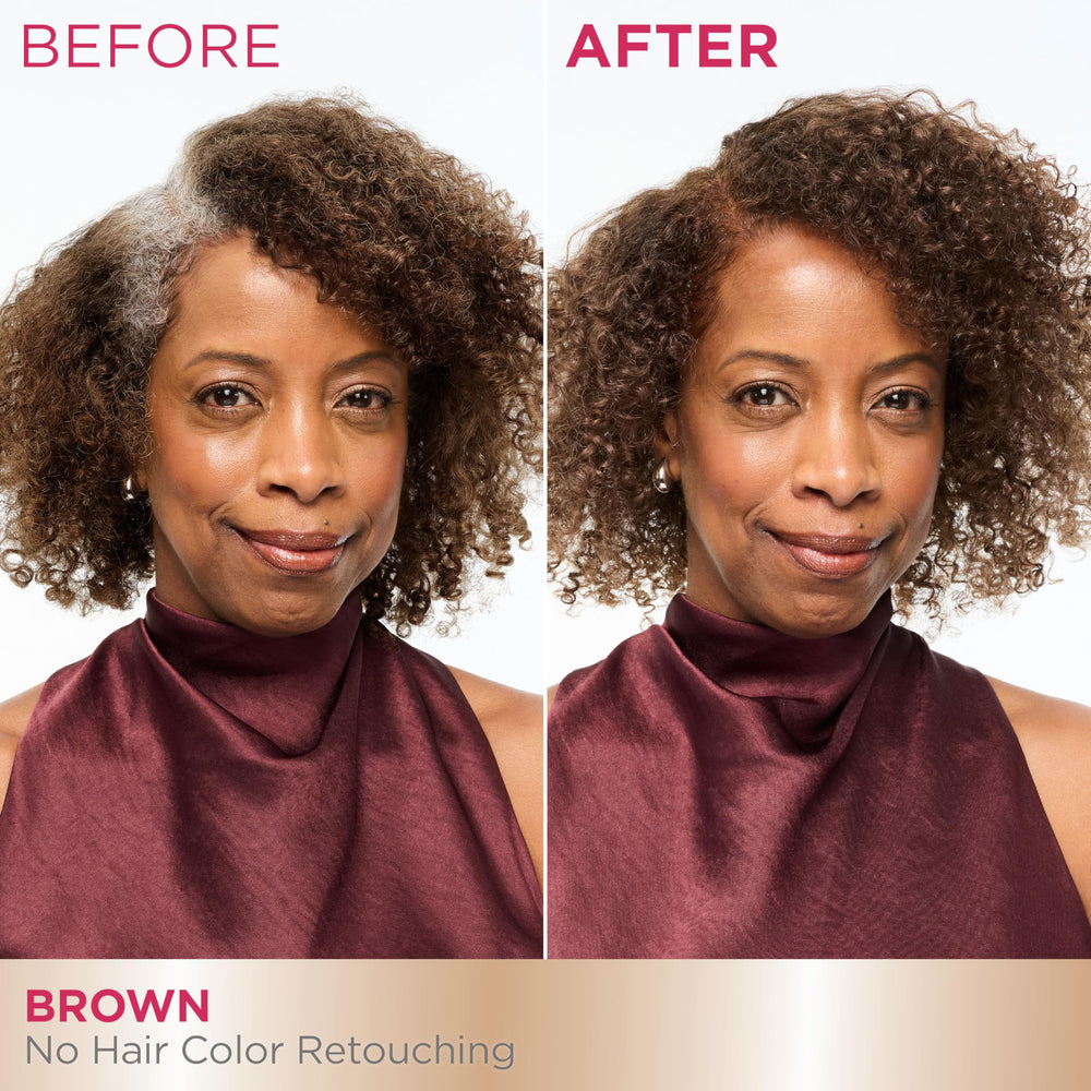 Garnier Color Retouch four-week color results with demi-permanent finish.