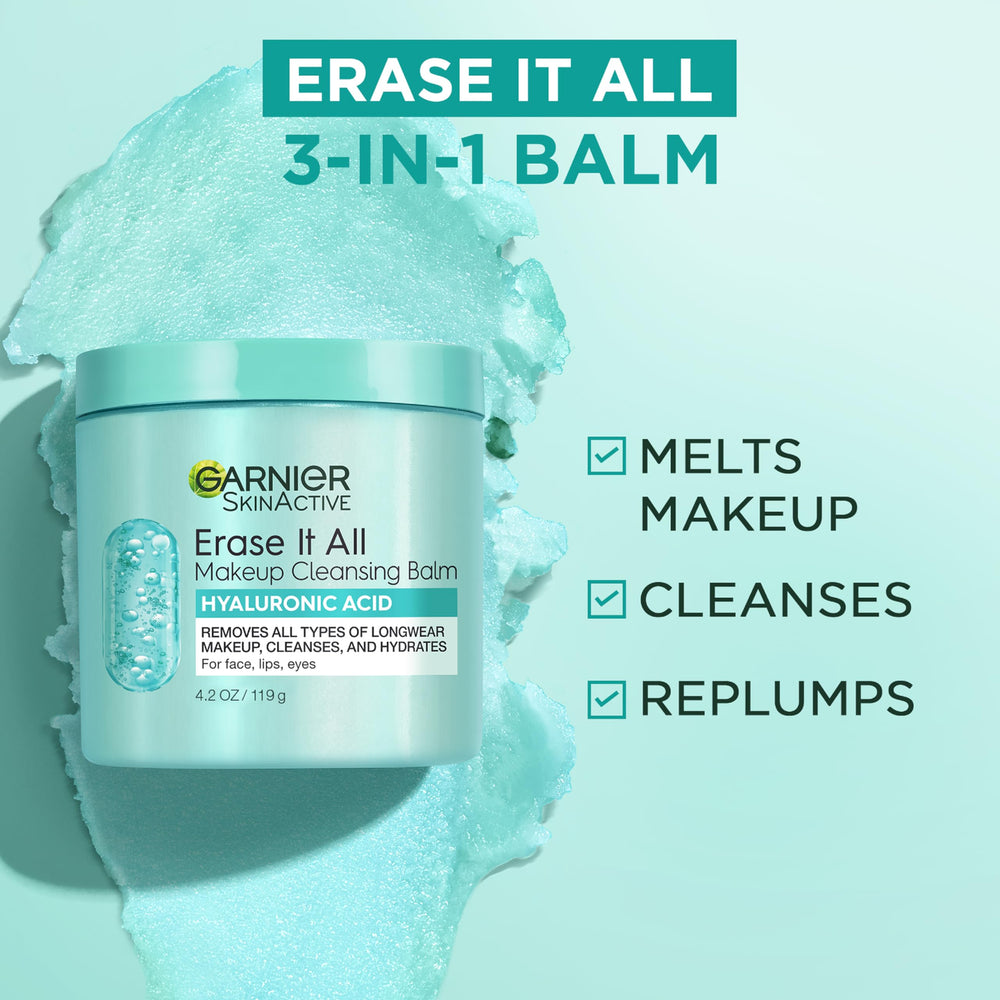 Garnier Erase It All masaje suave para liberar maquillaje sin fricción.