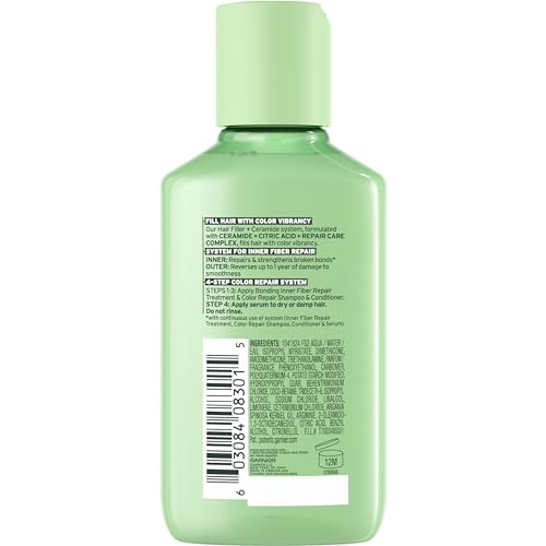Garnier Fructis Color Repair Serum application close-up showing smooth texture