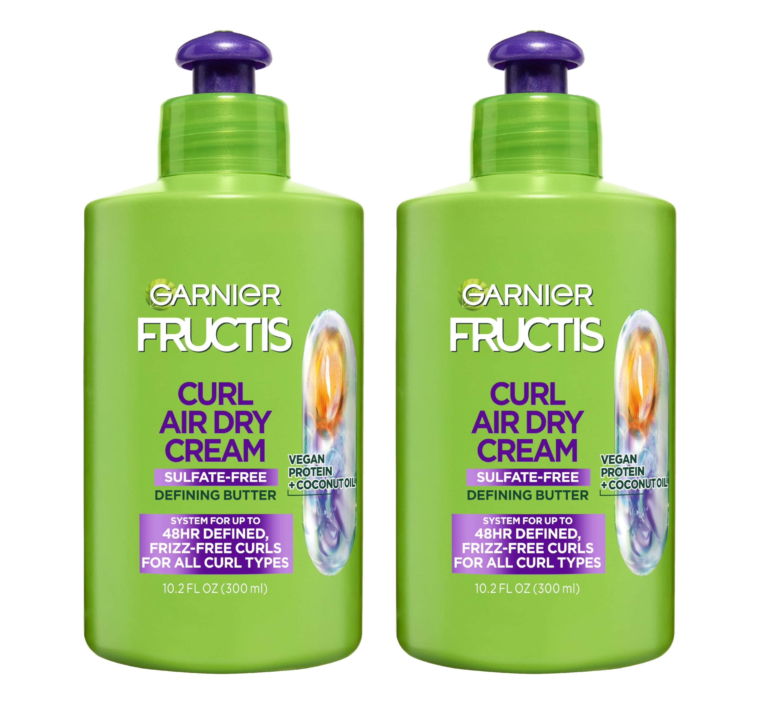 Garnier Fructis Curl Nourish Air Dry Cream: textura cremosa para rizos definidos y sin encrespamiento.