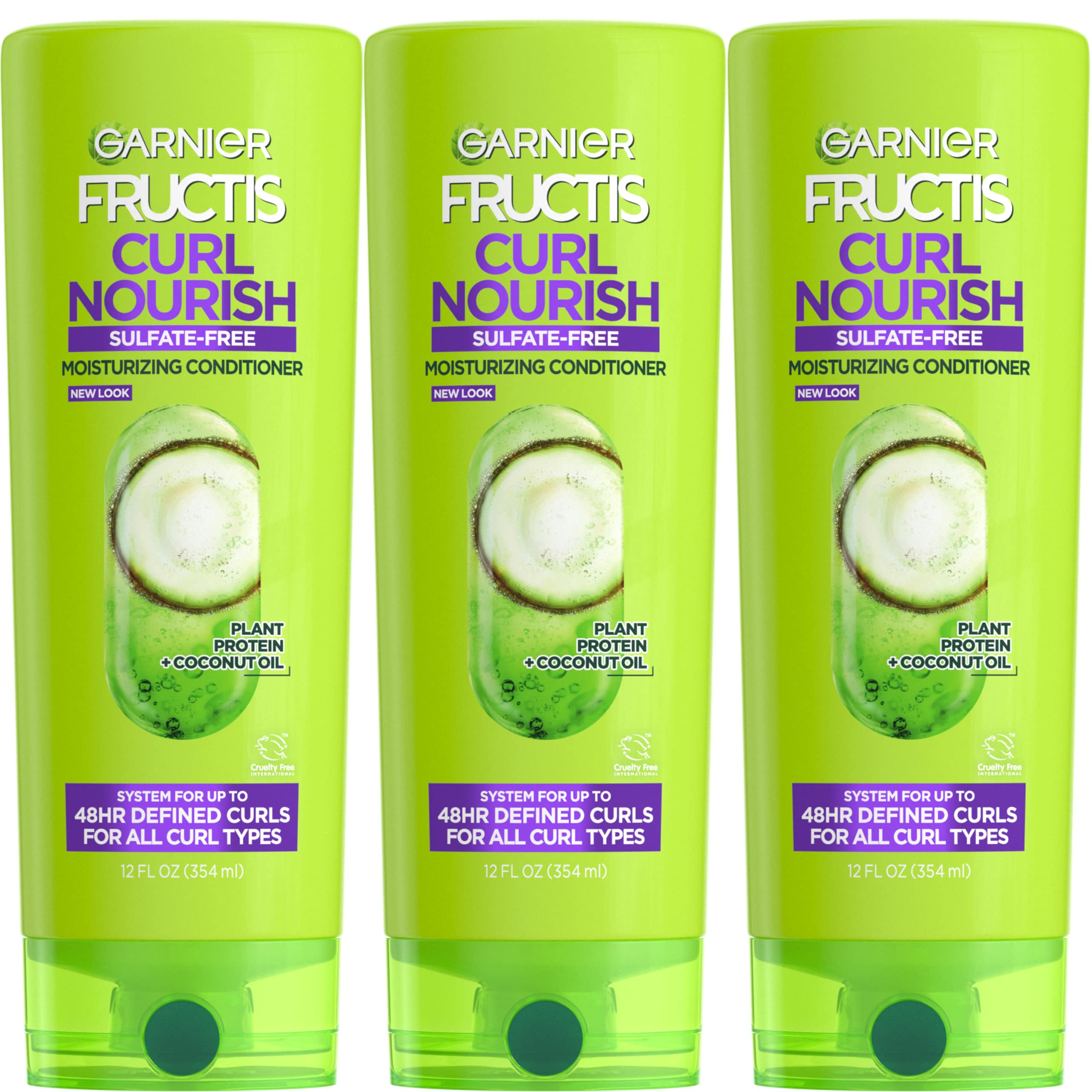 Garnier Fructis Curl Nourish, textura cremosa para rizos definidos y suaves.