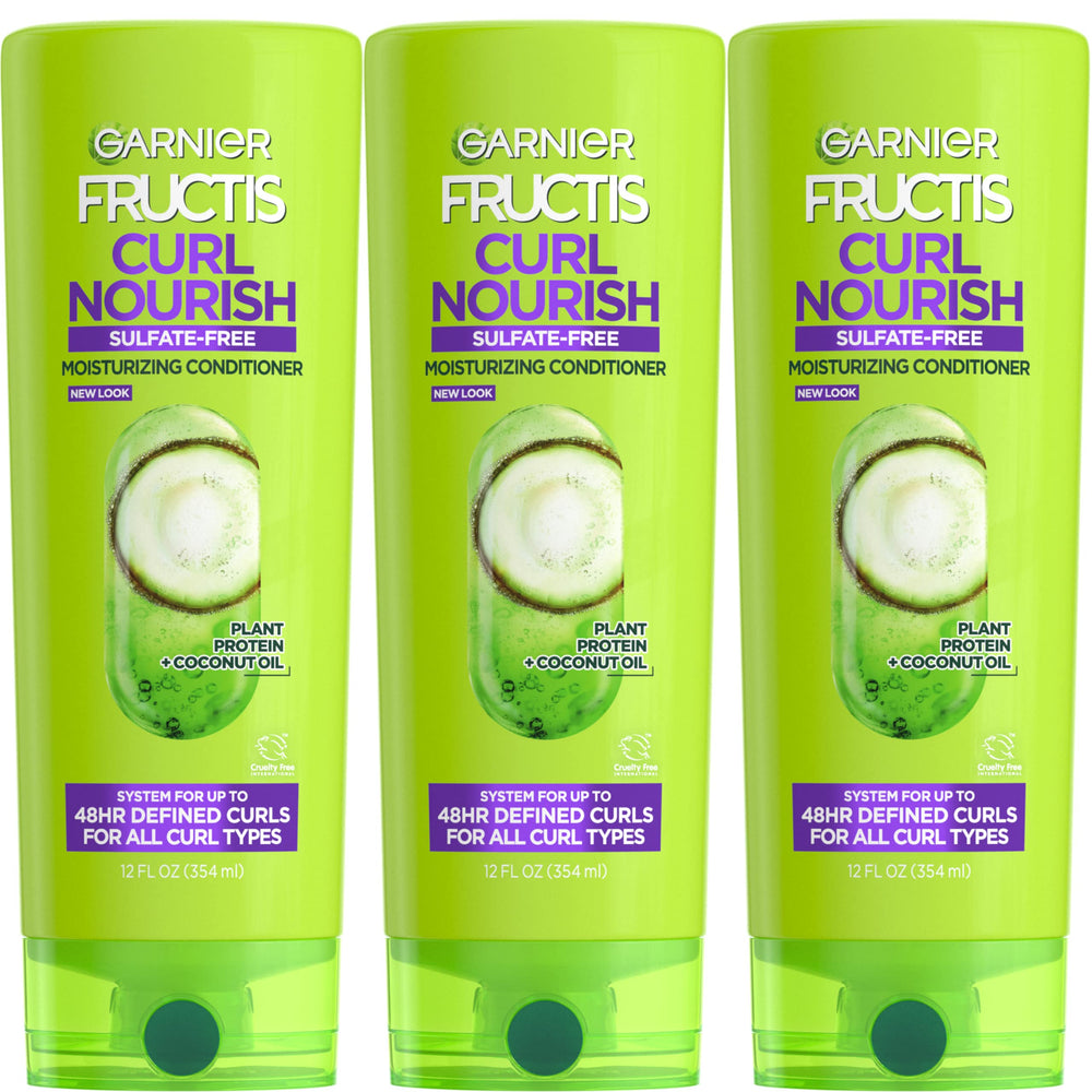 Garnier Fructis Curl Nourish, textura cremosa para rizos definidos y suaves.
