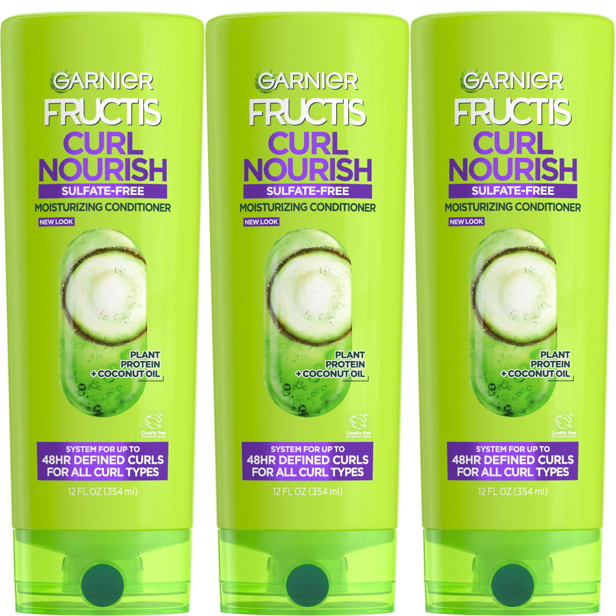 Garnier Fructis Curl Nourish, textura cremosa para rizos definidos y suaves.