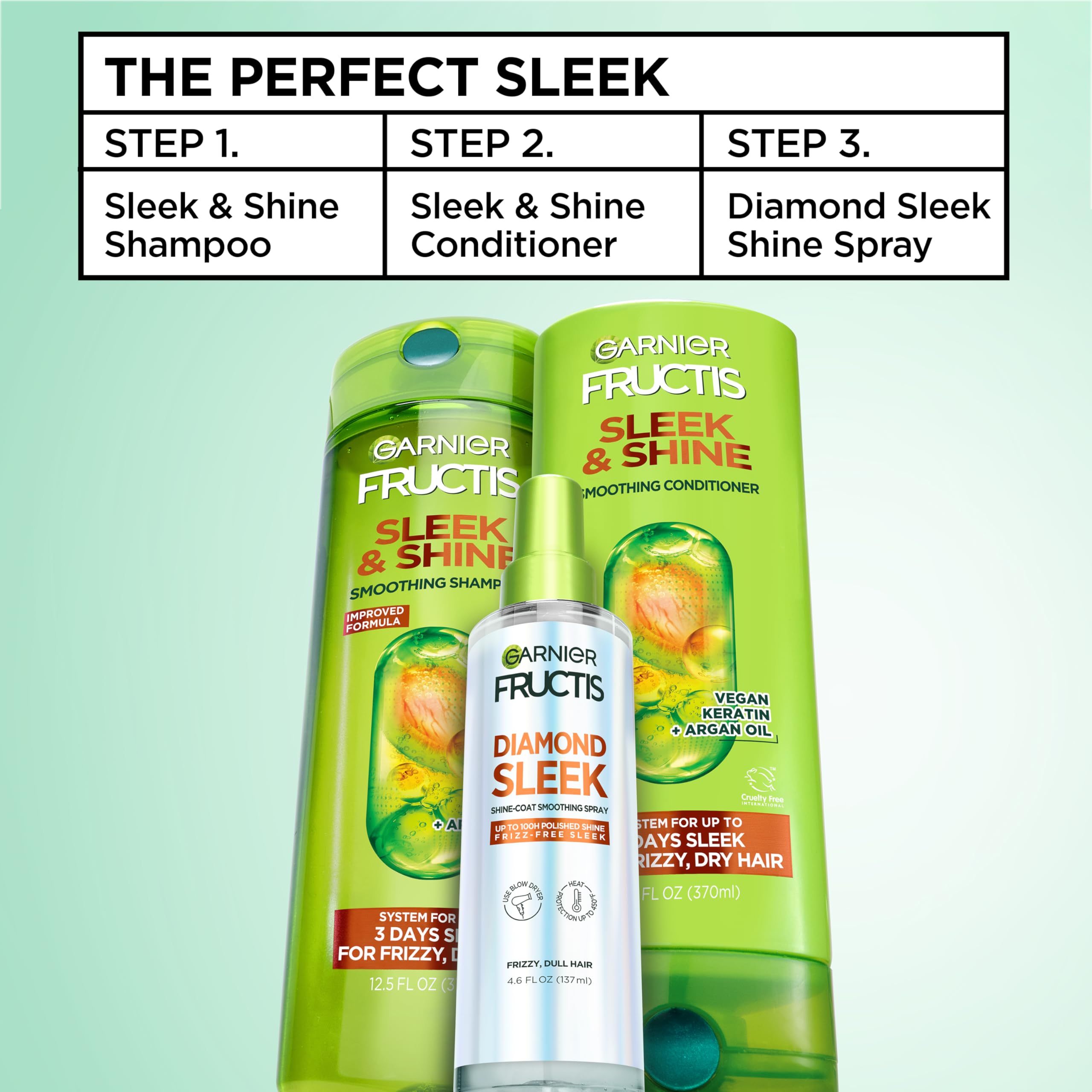 Garnier Fructis Diamond Sleek: complejo vegano de keratina y argán