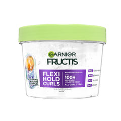 Garnier Fructis Flexi Hold Curls en botella, hidratación prolongada para rizos definidos.