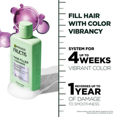 Garnier Fructis Hair Filler Color Repair shampoo sulfate-free label on bottle