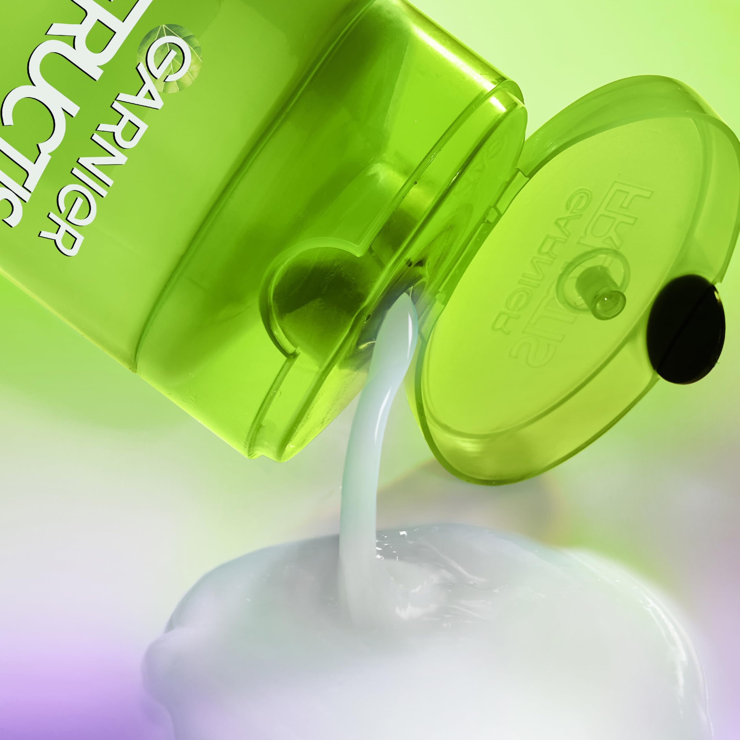 Garnier Fructis Leaping Bunny cruelty-free logo visible.