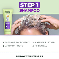 Garnier Fructis Method Curls, detalle de humedad duradera.