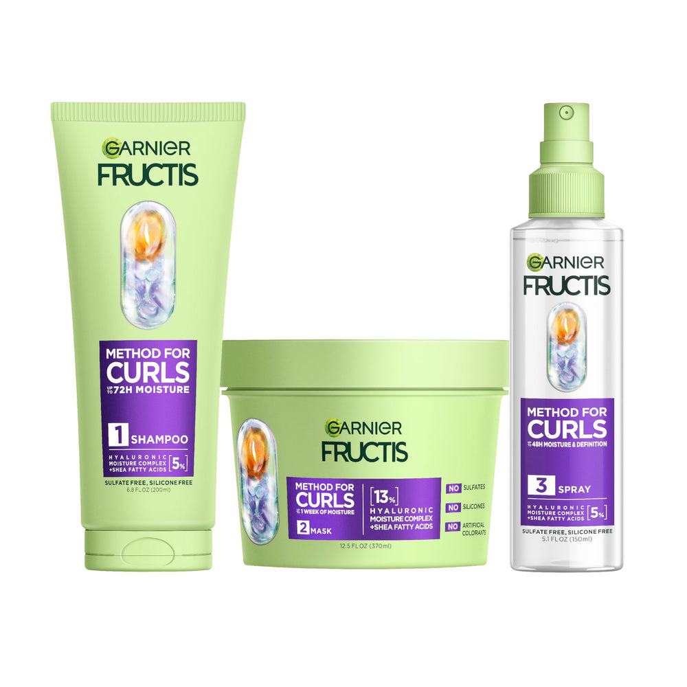 Garnier Fructis Method for Curls shampoo bottle for 2C–4C curls