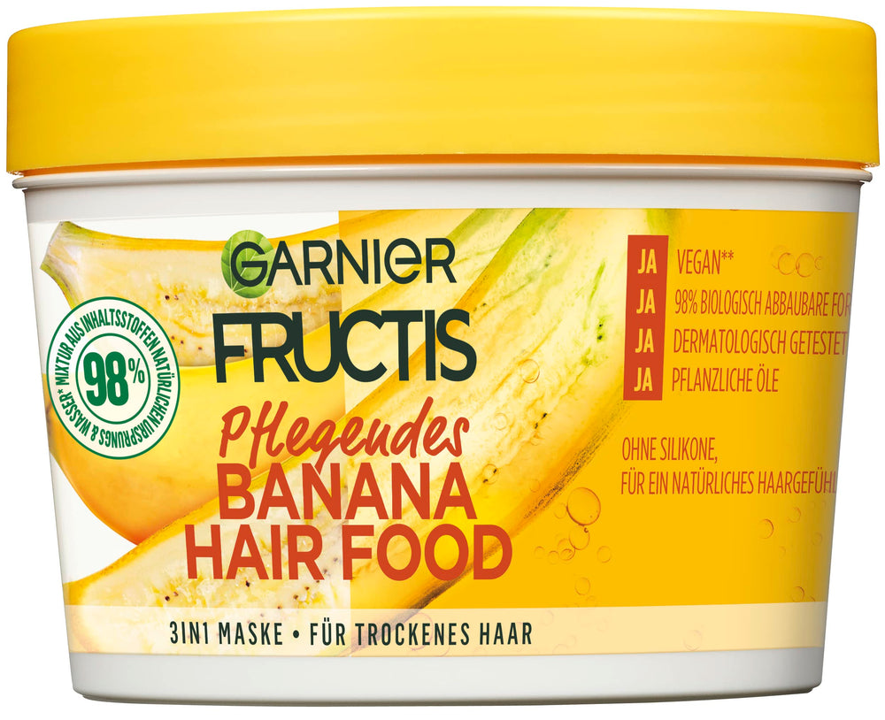 Garnier Fructis Nutritivo Banana, crema para cabello: nutre y suaviza cabellos secos.