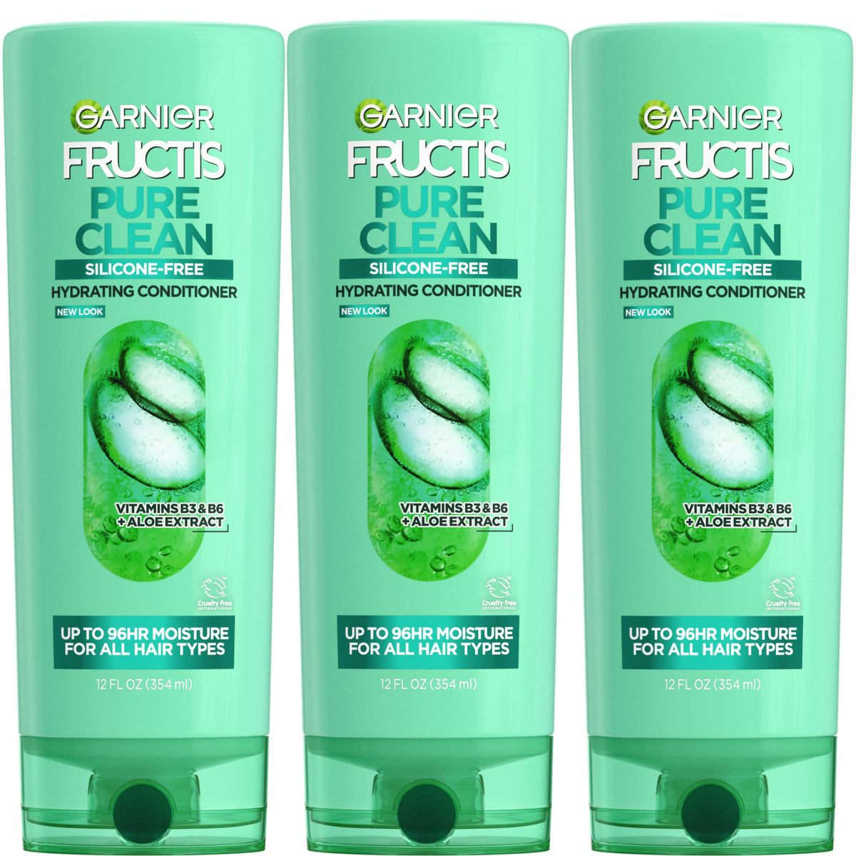 Garnier Fructis Pure Clean en bote hidrata ligeramente todo tipo de cabello.