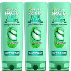 Garnier Fructis Pure Clean en bote hidrata ligeramente todo tipo de cabello.
