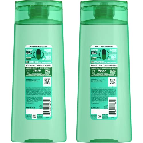 Garnier Fructis Pure Clean, dos frascos para cabello suave tras lavado