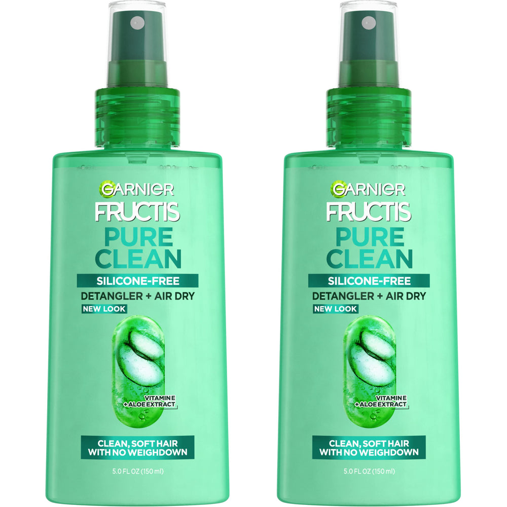 Garnier Fructis Pure Clean Detangler Air Dry, botella vertido, facilita secado al aire sin enredos