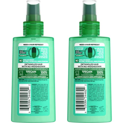 Garnier Fructis Pure Clean Detangler, aplicación en spray, controla el frizz y desenreda con facilidad