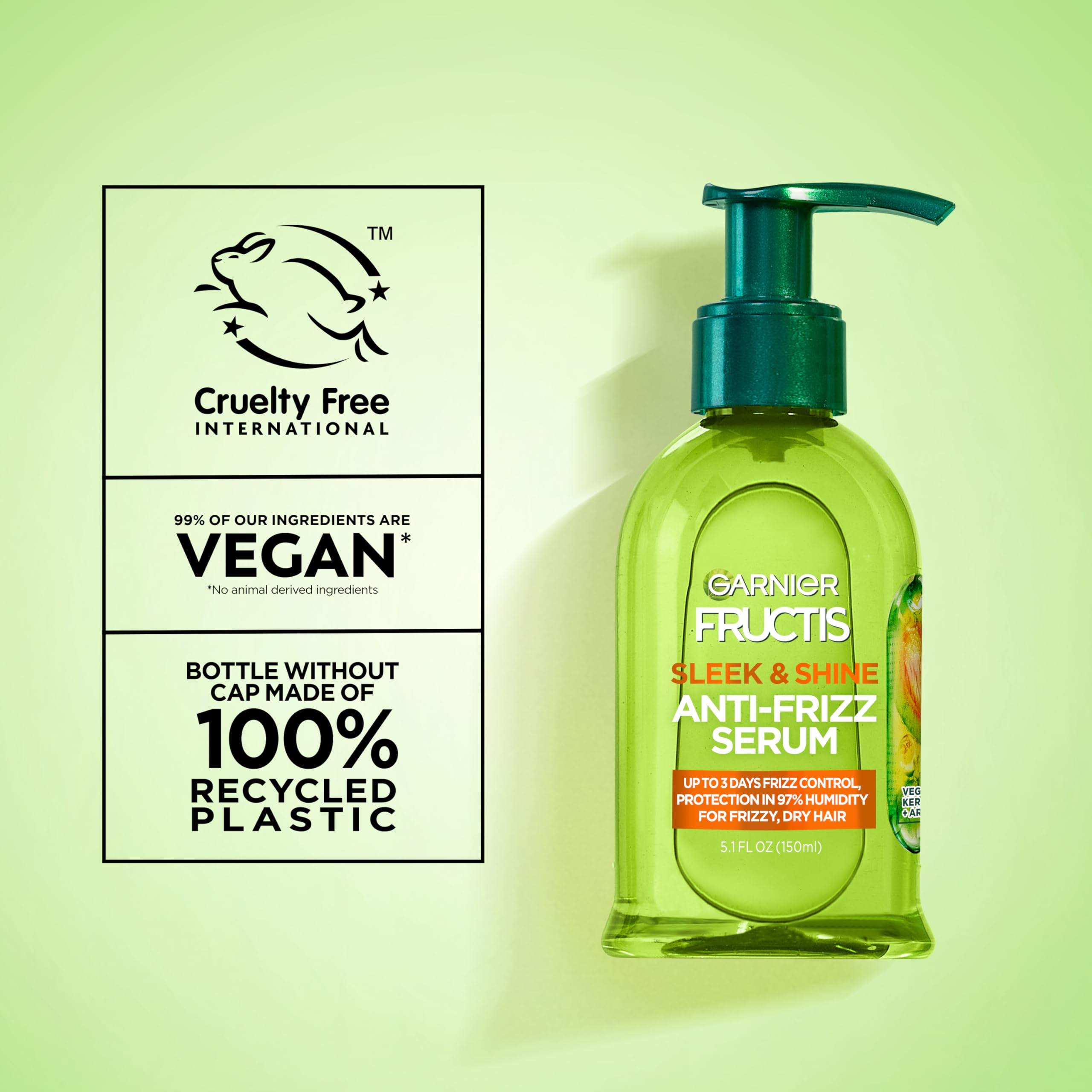 Garnier Fructis Sleek & Shine: envase práctico de 5,1 oz