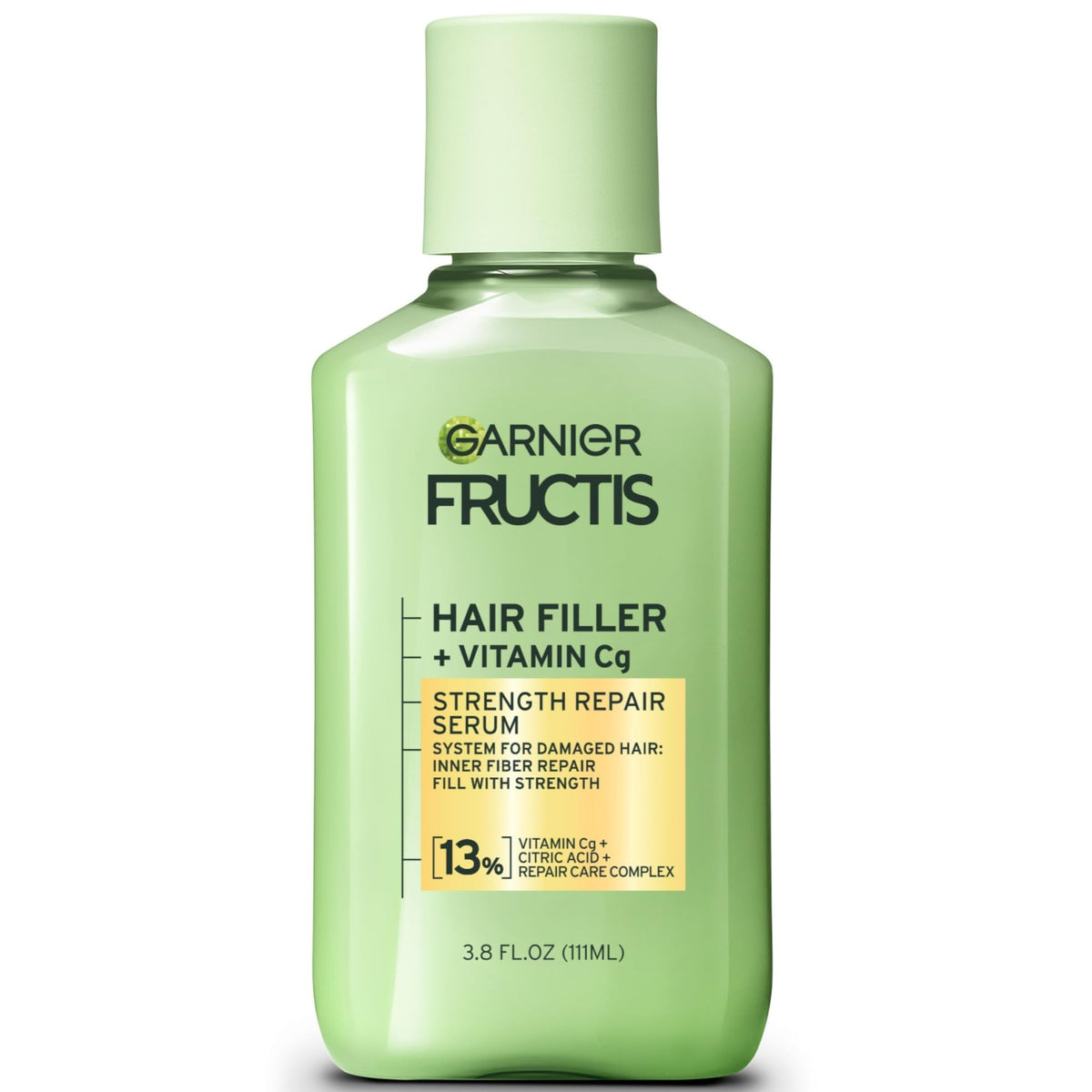Garnier Fructis Fortalecimiento: verter el suero de la botella para aplicar en el cabello.
