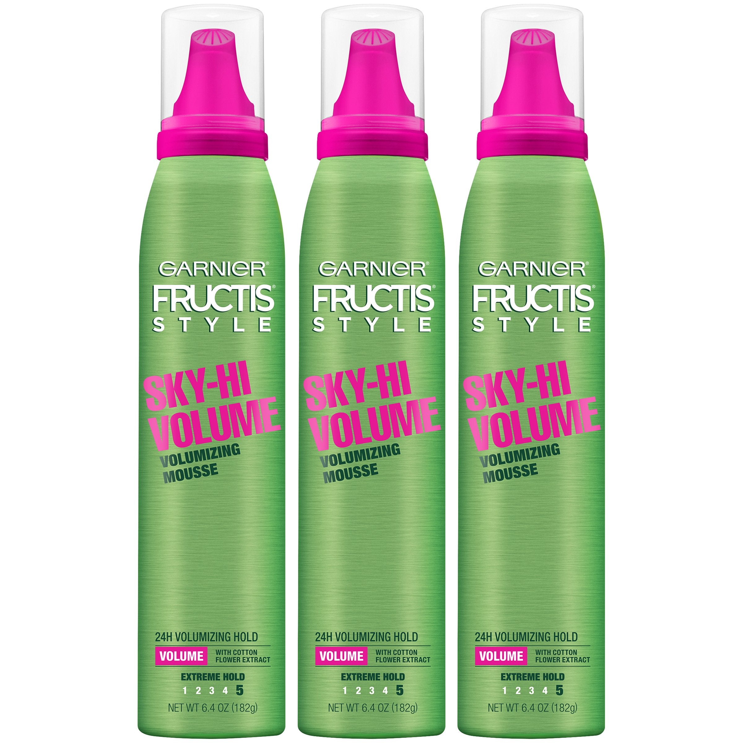 Garnier Fructis Sky High Volume Mousse bottle for instant lift