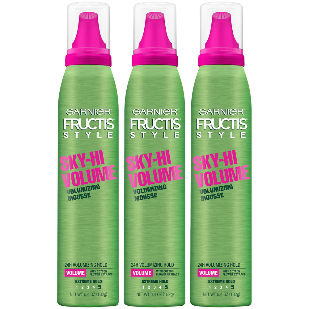 Garnier Fructis Sky High Volume Mousse bottle for instant lift