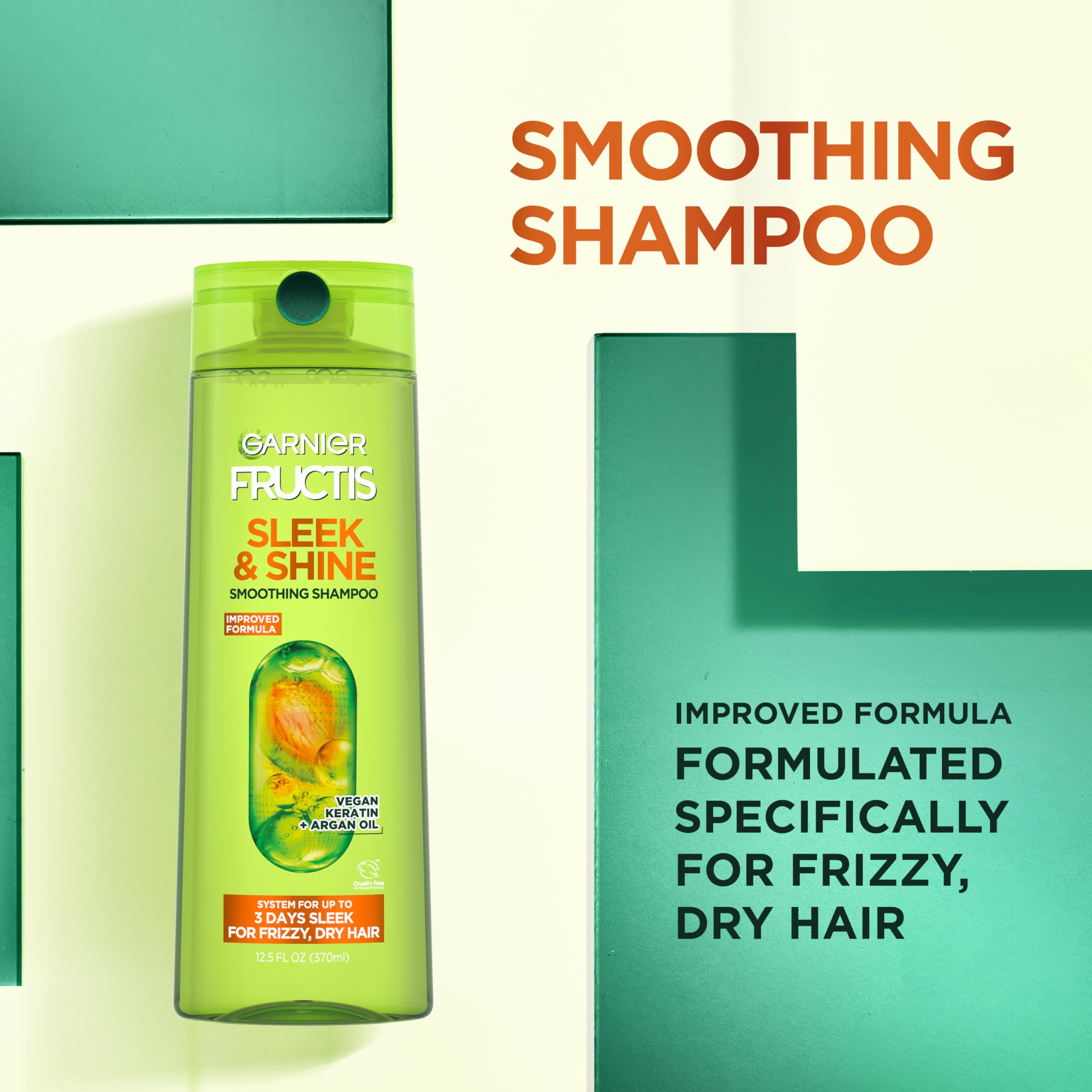 Garnier Fructis Sleek & Shine with argan oil, Morocco-sourced, for shine.