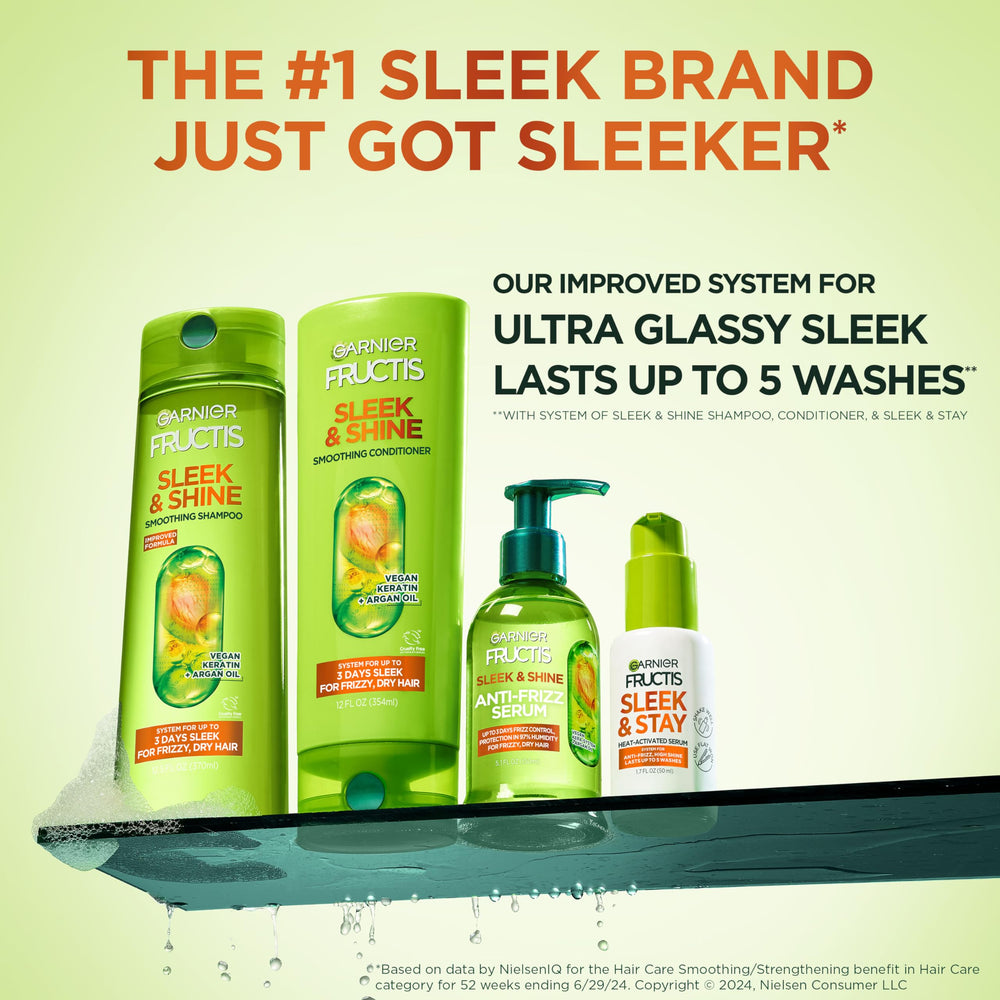 Fórmula sin parabenos en Garnier Fructis Sleek and Stay.