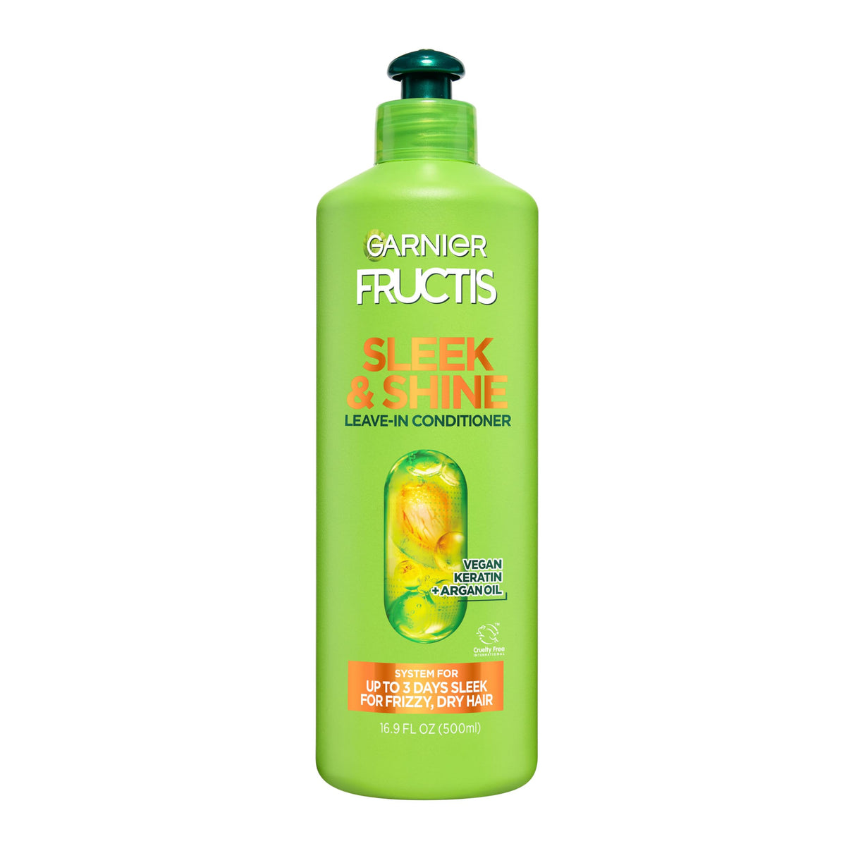 Garnier Fructis Sleek and Shine en envase valor, mayor fórmula para cabello liso.
