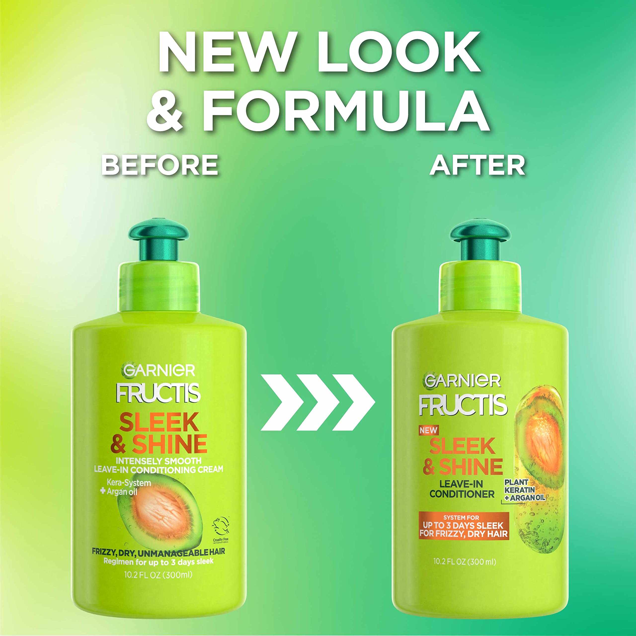 Garnier Fructis Sleek & Shine uses argan oil and apricot for silky hair.