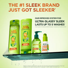 Garnier Fructis Sleek & Shine: crema-textura facilita peinado diario y brillo visible.