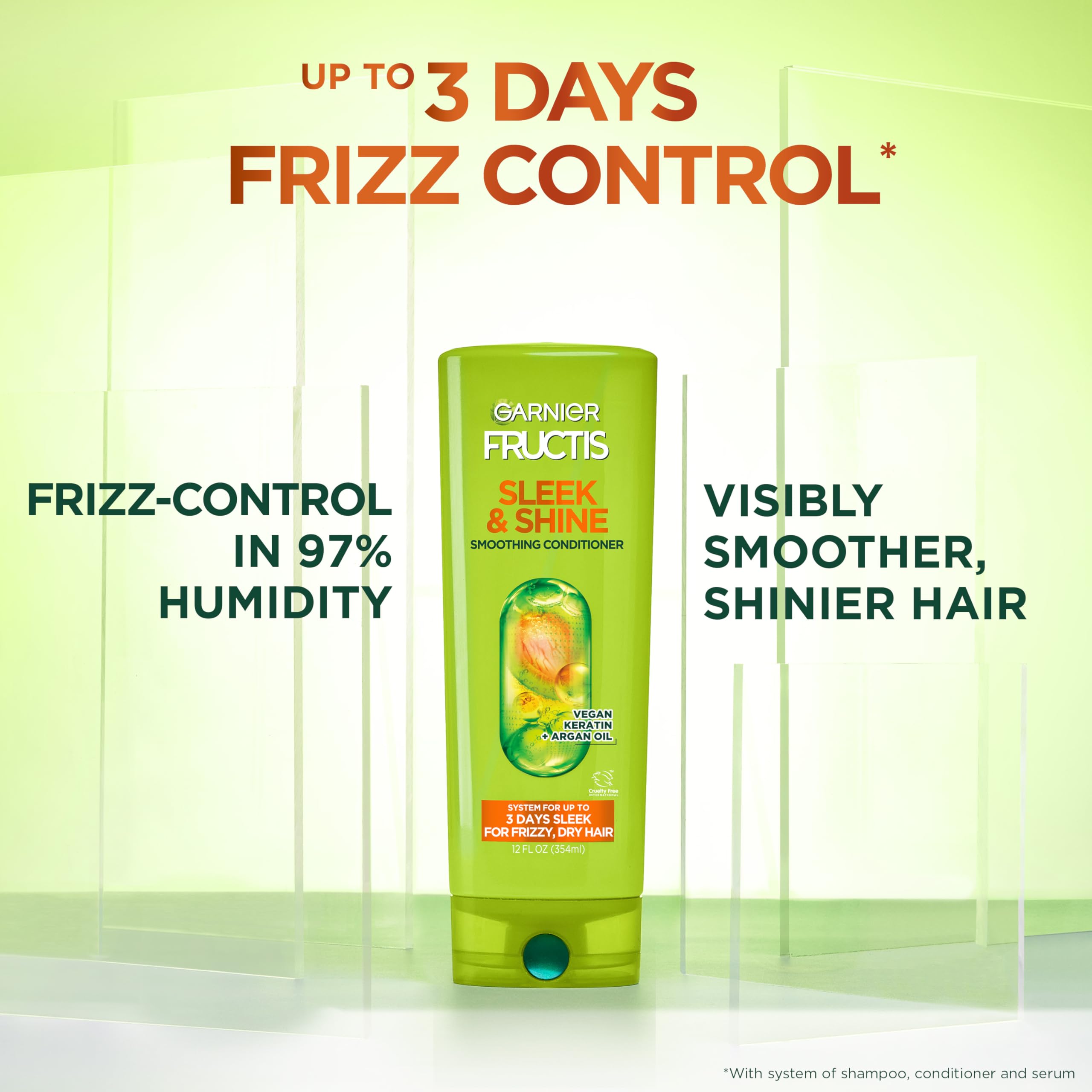 Garnier Fructis Sleek & Shine: keratina vegana con aminoácidos compatibles con el cabello.