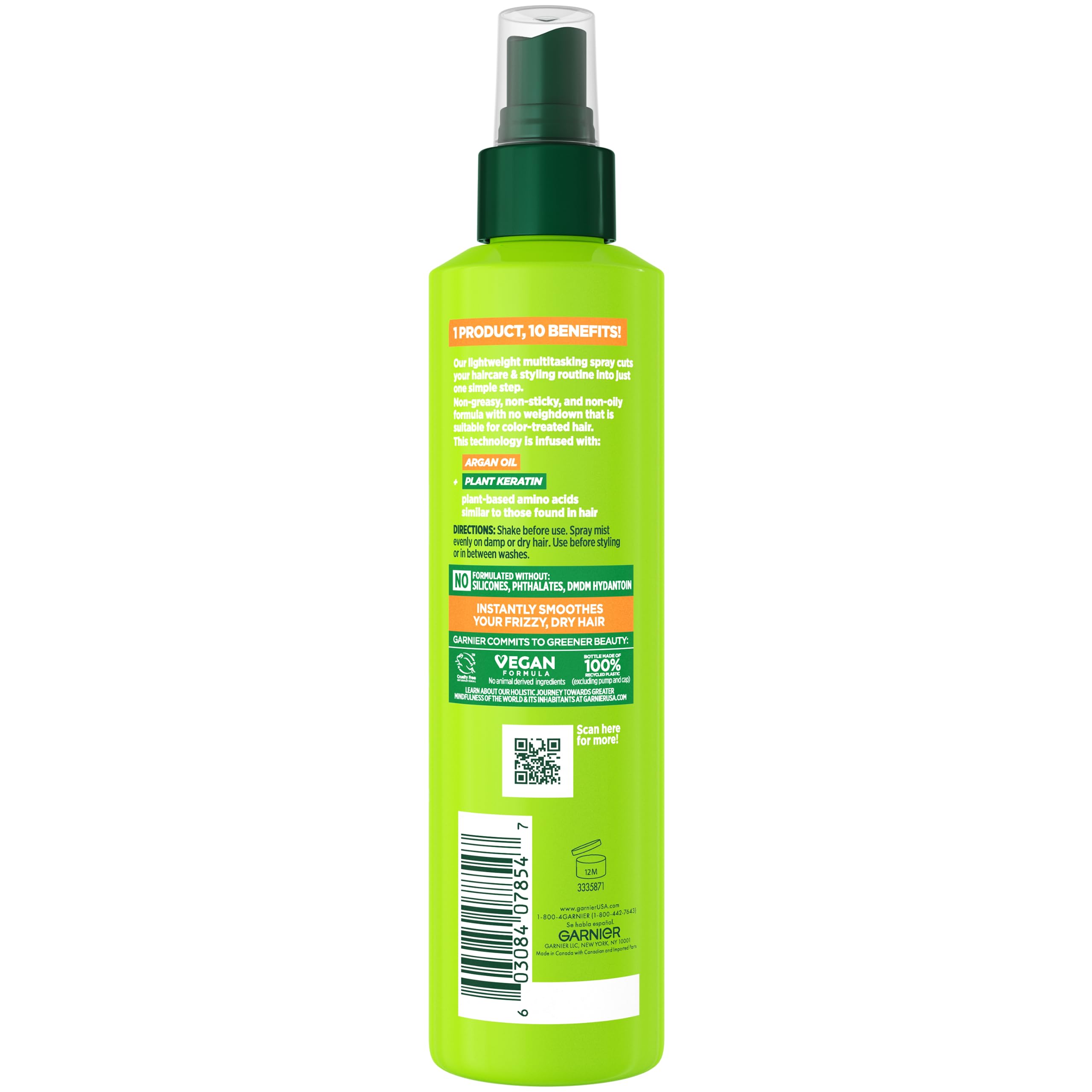 Garnier Fructis Sleek & Shine con keratina vegetal para fortaleza.