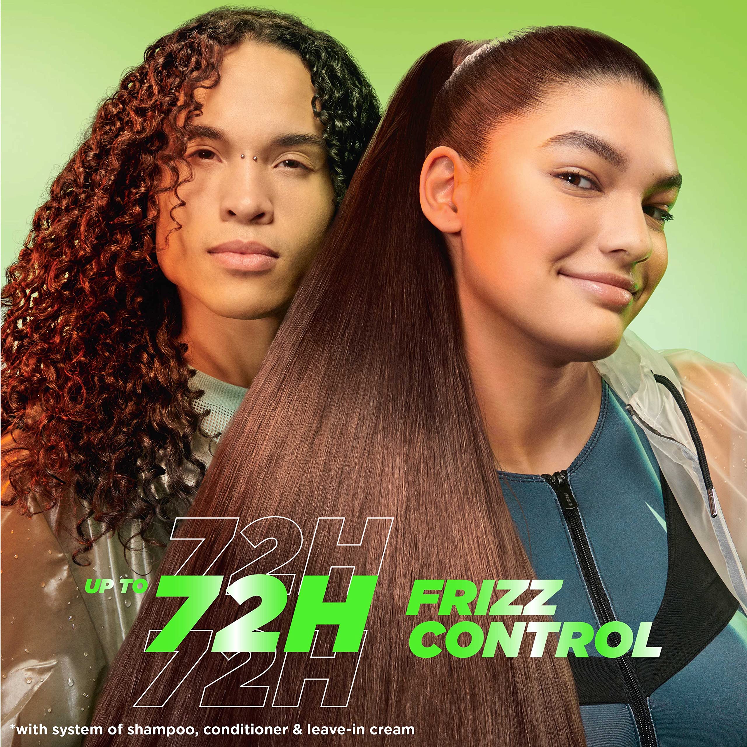 Garnier Fructis Sleek & Shine smooths strands against humidity for lasting sleekness.