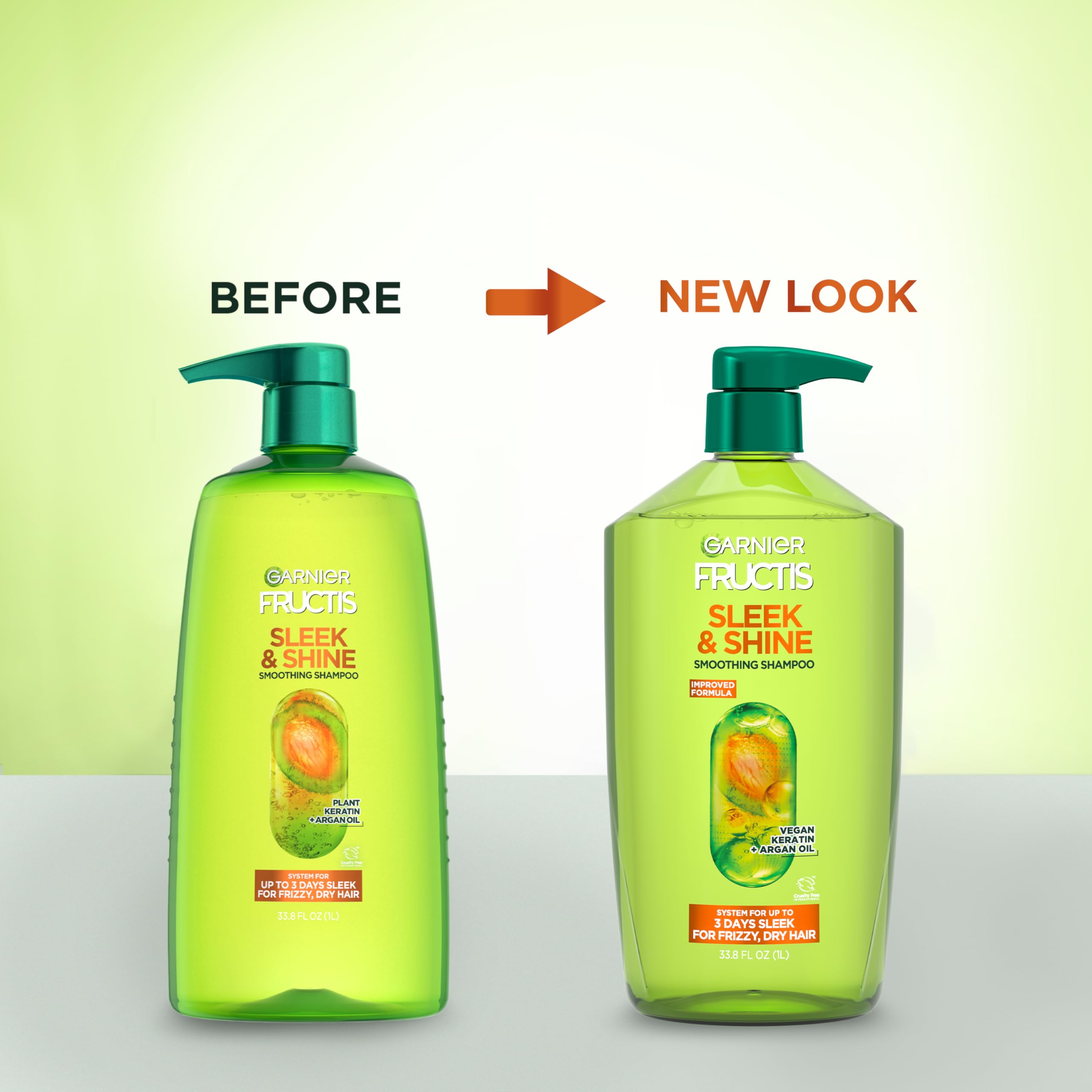 Envase de Garnier Sleek y Shine 100% reciclado, ecoamigable.